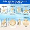24Pcs 6 Styles Rack Plating Alloy Pendants FIND-SC0013-07-2