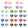 ARRICRAFT 64Pcs 16 Colors Alloy Enamel Charms ENAM-AR0001-49-1