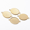 Ion Plating(IP) 304 Stainless Steel Cabochon Connector Settings STAS-H394-A-01G-1
