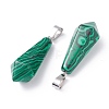 Synthetic Malachite Pointed Pendants G-I314-02P-12-3