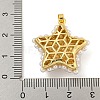 Rack Plating Brass & ABS Plastic Imitation Pearl Pendants KK-N255-03C-G-RS-3