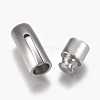 304 Stainless Steel Bayonet Clasps STAS-O114-032B-MP-4