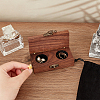 2-Slot Rectangle Wood Couple Ring Display Boxs RDIS-WH0016-09-3