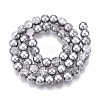 Electroplated Crackle Glass Beads Strands X-EGLA-N014-8mm-03-2