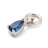 Brass Micro Pave Cubic Zirconia Charms KK-H527-13P-02-2