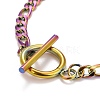 Ion Plating(IP)  304 Stainless Steel Chain Necklaces NJEW-A002-06MC-3