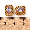 Brass Micro Pave Cubic Zirconia Beads KK-K378-38G-3