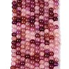 Ombre Effect Dyed Crackle Glass Beads Strands GLAA-Q106-01A-B23-2