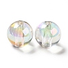 Two Tone UV Plating Rainbow Iridescent Acrylic Beads TACR-D010-03A-01-2