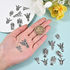100pcs 10 Styles Tibetan Style Alloy Pendants TIBEP-CJ0001-42-4