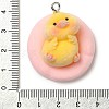 Flocking Resin Sleeping Pendants RESI-D072-02B-3