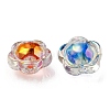 UV Plating Rainbow Iridescent Acrylic Beads OACR-A014-03-2