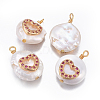 Natural Cultured Freshwater Pearl Pendants PEAR-E013-28-2