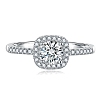 Rhodium Plated 925 Sterling Silver Micro Pave Cubic Zirconia Adjustable Rings AJEW-U007-25P-1