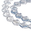 Electroplate Glass Beads Strands EGLA-L032-PL03-3