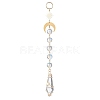 Glass Cone Round Hanging Suncatchers HJEW-JM04604-01-2