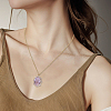 8Pcs 8 Styles Brass Glass Clear Cubic Zirconia Pendants KK-BBC0021-24-4