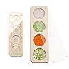 2Pcs 2 Styles 4/8 Slots Rectangle Wood Beads Display Case with Magnetic Lid ODIS-PH0001-73-1