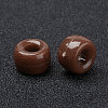 Opaque Acrylic European Large Hole Beads PL338-76-3