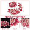 2Pcs 2 Style Peony Polyester Embroidery Sew on Clothing Patches PATC-NB0001-11D-5