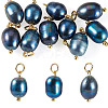 10Pcs Natural Cultured Freshwater Pearl Pendants HJEW-TAC0181-1