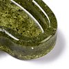 Resin with Natural Peridot Chip Stones Ashtray DJEW-F015-03C-2