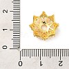 Brass Micro Pave Clear Cubic Zirconia Bead Caps KK-C072-01B-G-3