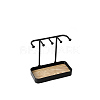 PP Necklace Display Stands with Wooden Tray PW-WG356B9-02-1