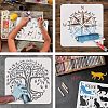 PET Hollow out Drawing Painting Stencils Sets for Kids Teen Boys Girls DIY-WH0172-752-4
