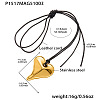 304 Stainless Steel Pendant Adjustable Black Waxed Cord Necklaces for Women FS-WGE3E56-02-2