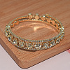 Titanium Alloy and Crystal Rhinestone Bangles for Women FS-WG3AF1B-02-1