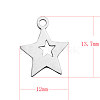 Tarnish Resistant 304 Stainless Steel Charms STAS-Q201-T150-2