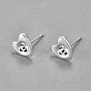 304 Stainless Steel Ear Stud Components STAS-G187-09S-1