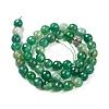 Natural Striped Agate/Banded Agate Beads Strands G-A246-8mm-06-3