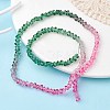 Transparent Baking Paint Glass Bead Strands GLAA-YW0003-17J-5