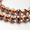 Electroplate Non-magnetic Synthetic Hematite Bead Strands G-F300-29B-08-1