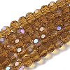 Electroplate Transparent Glass Beads Strands EGLA-A035-T6mm-L04-1