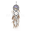 Indian Style ABS Woven Web/Net with Feather Pendant Decorations AJEW-B016-04B-1