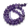 Natural Amethyst Round Bead Strands G-L170-10mm-02-2