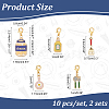 Tableware Theme Pendant Stitch Markers HJEW-AB00373-2