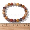 Natural Mookaite Beaded Stretch Bracelets BJEW-Q692-52-8mm-6