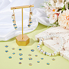 48Pcs 8 Styles Brass Enamel Bead Caps KK-PH0014-51-4