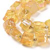 Electroplated Natural Quartz Beads Strands G-G767-02-12-3