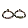 Natural Indian Agate Beads Charm Bracelets BJEW-K164-B10-2