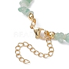 Natural Green Aventurine Chip Beaded Necklace NJEW-JN04616-14-5