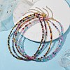 Faceted Round Natural Agate(Dyed & Heated) Beaded Necklaces for Women NJEW-JN04659-2