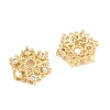Christmas Brass Clear Cubic Zirconia Beads LS-KK-B186-12G-2