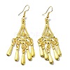 Golden Alloy Chandelier Earrings EJEW-D092-03B-G-1
