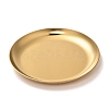Flat Round 430 Stainless Steel Jewelry Display Plate STAS-P289-01G-1