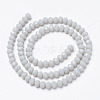 Opaque Solid Color Glass Beads Strands EGLA-A034-P10mm-D15-2